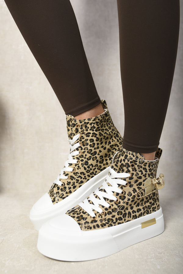 High Top Lace Up Trainers